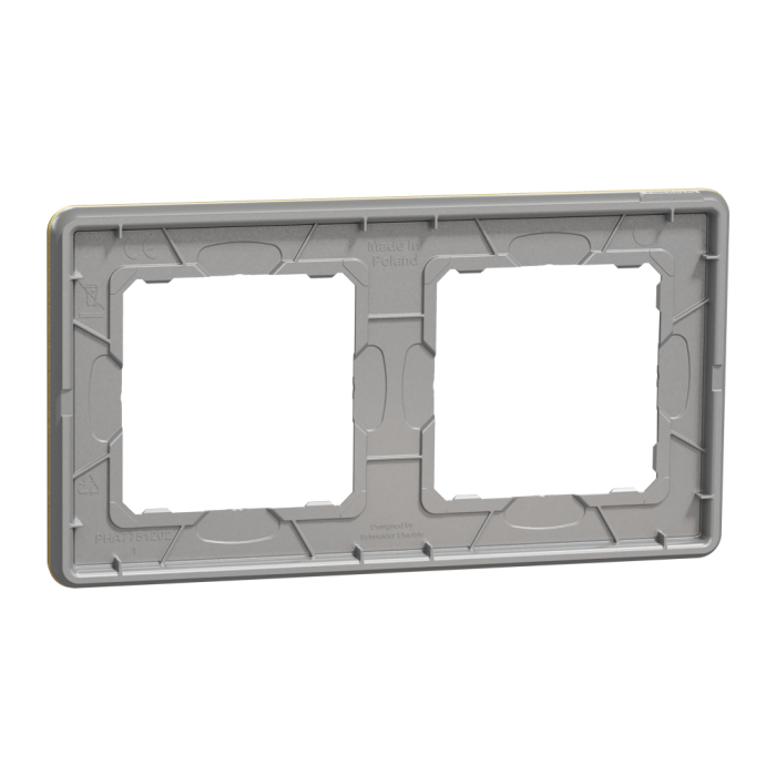 Рамка, Sedna Design&Elements, 2-постова Матове золото Sedna Elements, шліфоване золото, Schneider Electric, [SDD371802]