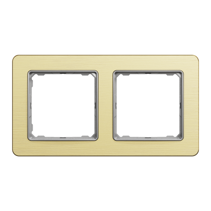 Рамка, Sedna Design&Elements, 2-постова Матове золото Sedna Elements, шліфоване золото, Schneider Electric, [SDD371802]