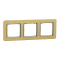 Рамка, Sedna Design&Elements, 3-постова Матове золото Sedna Elements, шліфоване золото, Schneider Electric, [SDD371803]