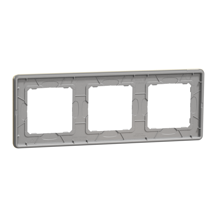 Рамка, Sedna Design&Elements, 3-постова Матове золото Sedna Elements, шліфоване золото, Schneider Electric, [SDD371803]