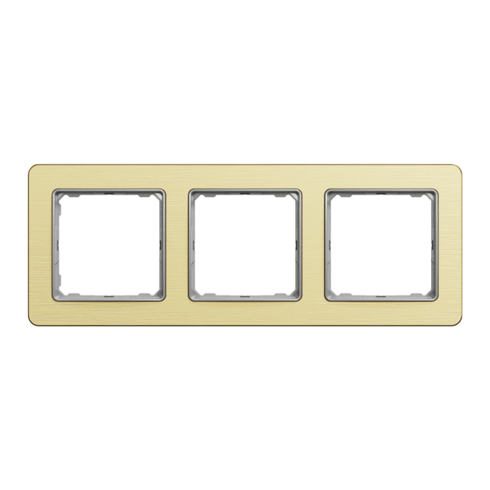Рамка, Sedna Design&Elements, 3-постова Матове золото Sedna Elements, шліфоване золото, Schneider Electric, [SDD371803]