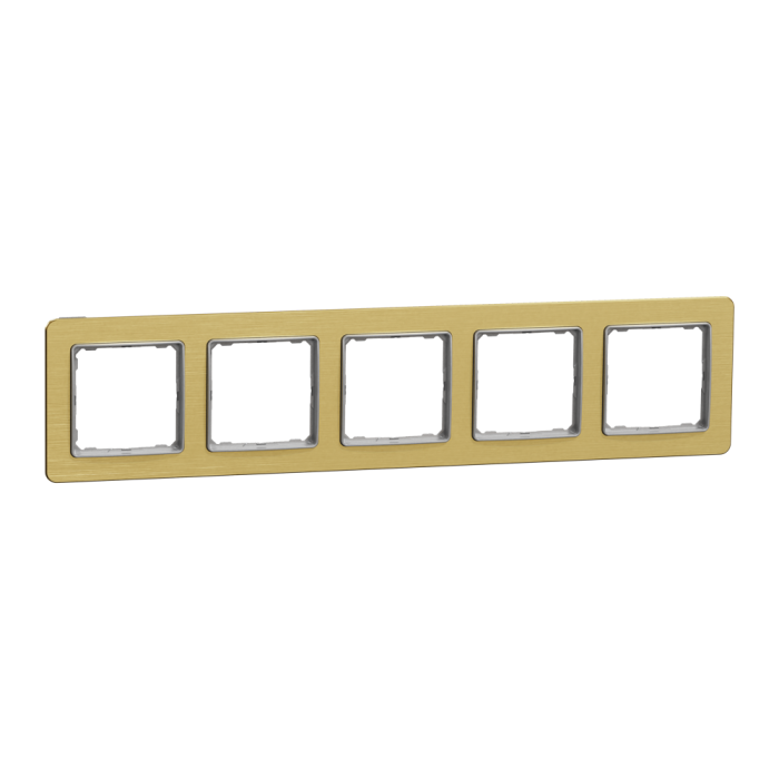 Рамка, Sedna Design&Elements, 5-постова Матове золото Sedna Elements, шліфоване золото, Schneider Electric, [SDD371805]