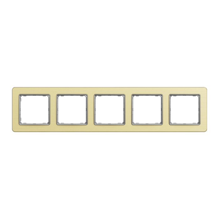 Рамка, Sedna Design&Elements, 5-постова Матове золото Sedna Elements, шліфоване золото, Schneider Electric, [SDD371805]