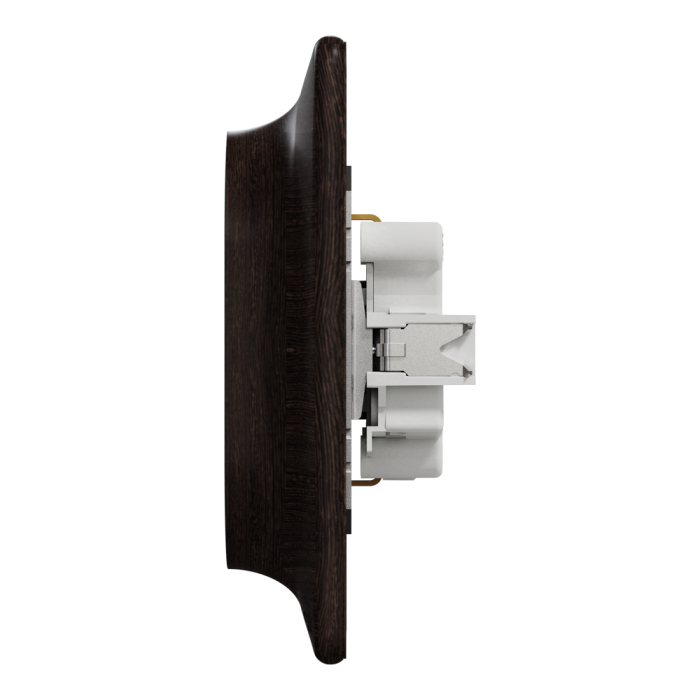 Розетка, Sedna Design&Elements, Подвійна розетка з заземленням та шторками, колір дерева венге, Schneider Electric, [SDD381221]