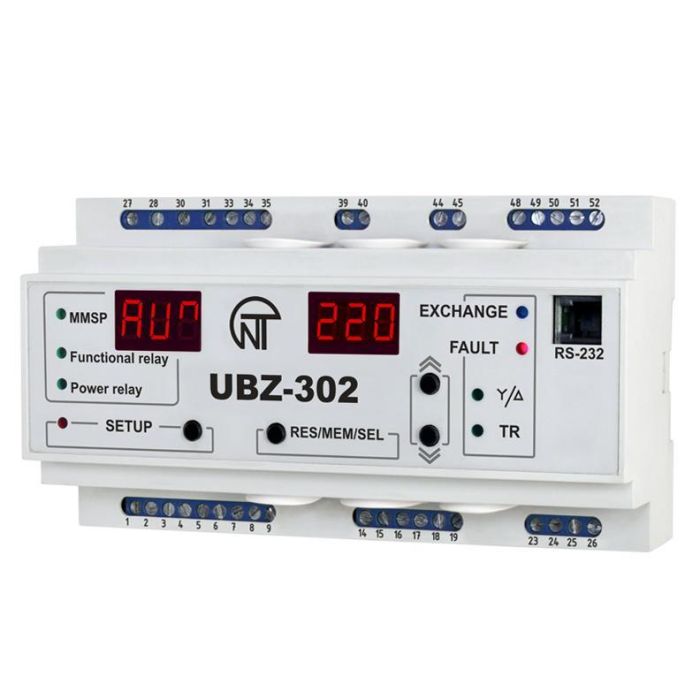 Універсальний блок захисту електродвигунів УБЗ-302М, Новатек-Електро