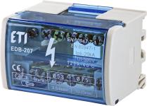 Блок розподільчий EDB-207 2p, L+PE/N, 125A (7 виходів), ETI [001102300]