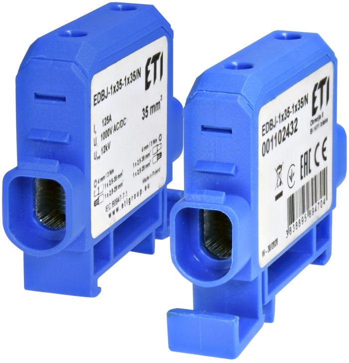 Ввідна силова клема EDBJ-1x35-1x35/N, 125A, 1000V, AC/1500V, DC, ETI [001102432]