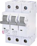 Автоматичний вимикач ETIMAT 6 3p 1.6А, тип D, 6 kA, ETI [002164507]