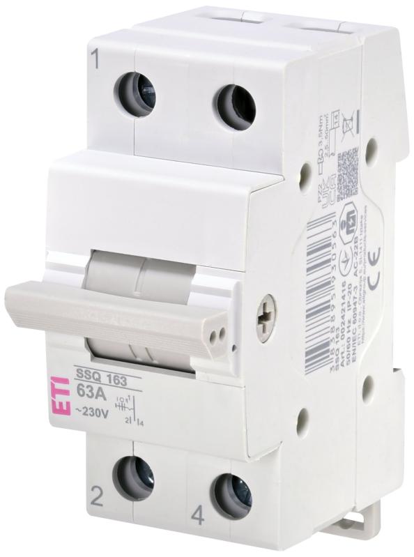 Перемикач навантаження SSQ 163 "1-0-2", 1p 63A, ETI [002421416]
