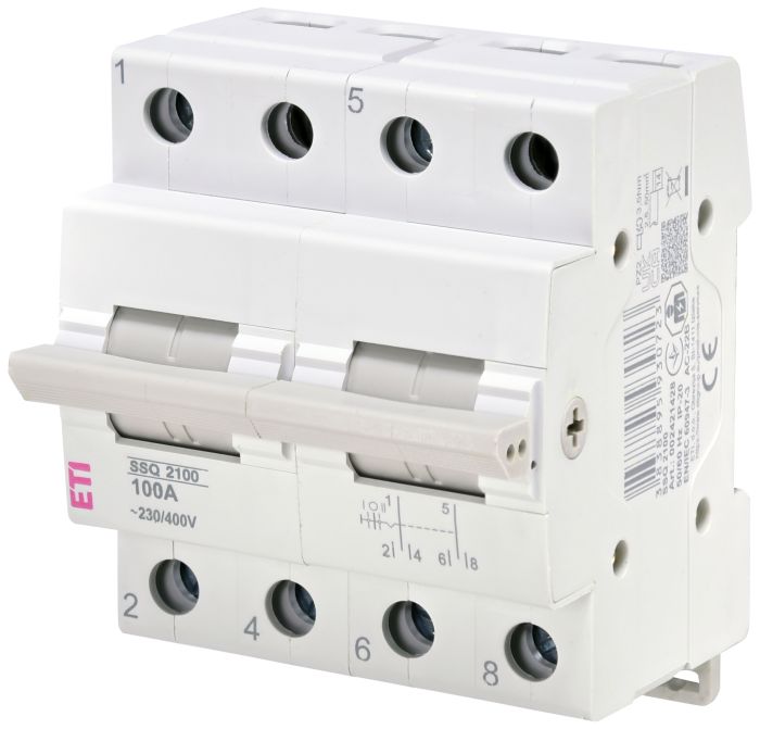 Перемикач навантаження SSQ 2100 "1-0-2", 2p 100A, ETI [002421428]