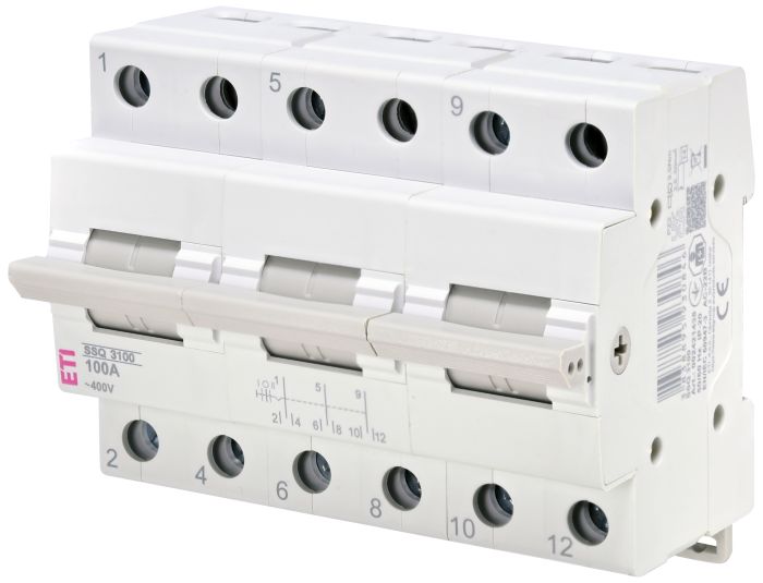 Перемикач навантаження SSQ 3100 "1-0-2", 3p 100A, ETI [002421438]