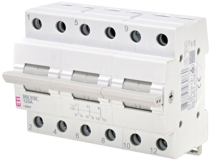 Перемикач навантаження SSQ 3125 "1-0-2", 3p 125A, ETI [002421439]