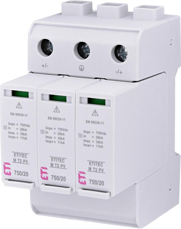 Обмежувач перенапруги ETITEC M T2 PV 1500/20 Y (для PV систем), ETI [002440517]