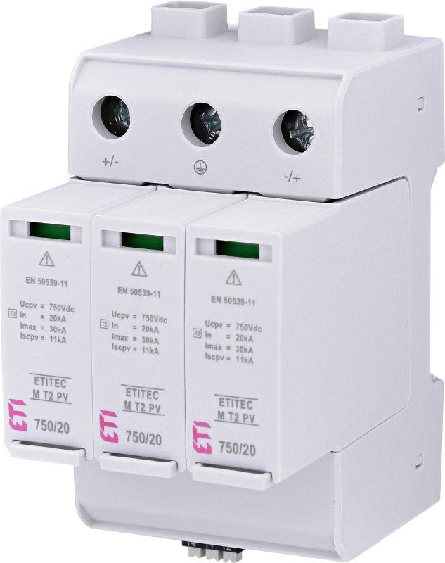 Обмежувач перенапруги ETITEC M T2 PV 1500/20 Y RC (для PV систем), ETI [002440518]