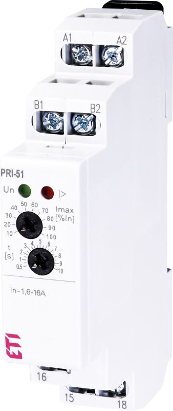 Реле контролю споживаного струму PRI-51/16 (1.6-16A) (1x8A_AC1), ETI [002470019]