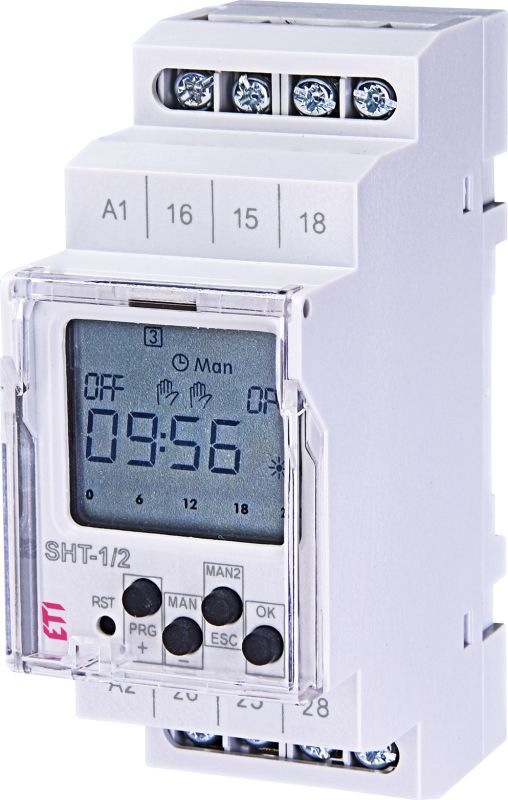 Програмоване цифрове реле SHT-1/2 UNI 12-240 AC/DC (2x16A_AC1), ETI [002470054]