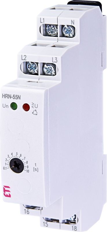 Реле контролю послідовності і обриву фаз HRN-55N 3x400/230AC (3F, 1x8A_AC1) з нейтраллю, ETI [002471432]
