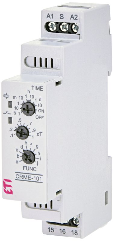 Багатофункціональне реле часу CRME-101 12-240V AC/DC (1x16A_AC1), ETI [002471557]