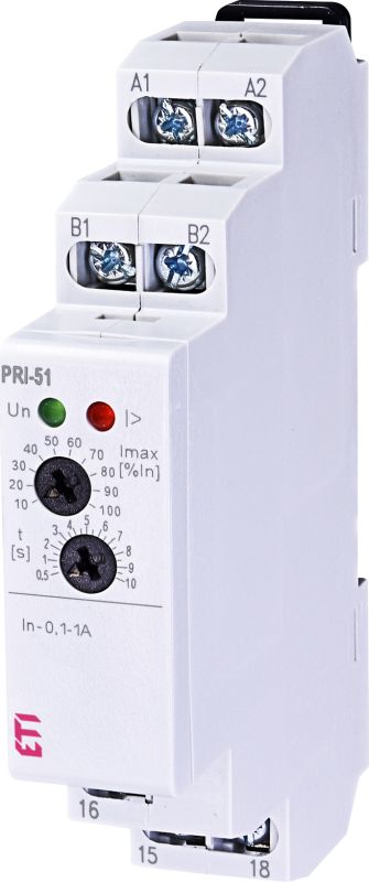 Реле контролю споживаного струму PRI-51/1 (0.1-1A) (1x8A_AC1), ETI [002471816]