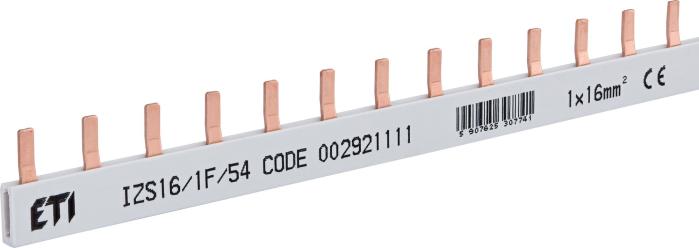 Шина живлення IZS 16/1F/54, 100А, 1P, 1 метр, Pin, 54 мод, ETI [002921111]