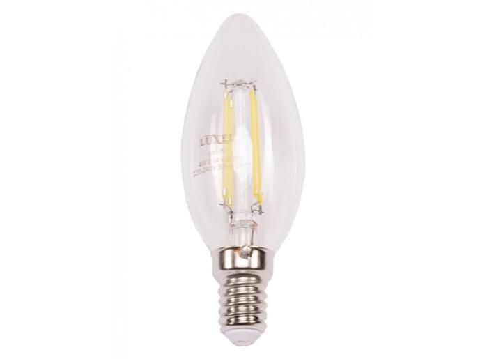 Лампа C35, 4 Вт, E14, 4000К, Luxel [071-N]