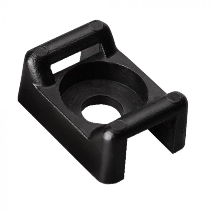 Площадка під гвинт для стяжки кабельної чорна 9.4х15.2 (100шт), TAKEL [502255]