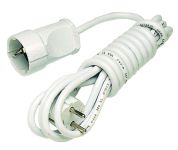 Подовжувач із з/к 1 гніздо, 5м, білий, Makel [10006]