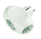 Розетка потрійна (трійник) із з/к, 3 гнізда, білий, Makel [10015]