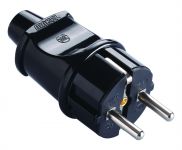 Вилка штепсельна, чорний, Makel [10052]