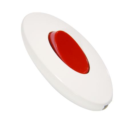 Вимикач для бра 6А 250В IP44, біло-червоний, Makel [10080]