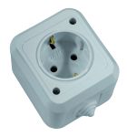 Розетка із з/к Nemliyer, без шторок, сірий, Makel [18108]