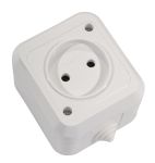 Розетка без з/к Nemliyer, без шторок, білий, Makel [18306]