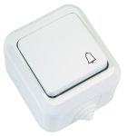 Кнопка дзвінка без підсвітки, білий, Makel [18310]