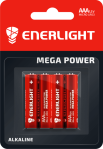 Батарейка Mega Power AAA, BLI 4 шт, Enerlight [90030104]