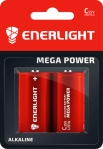 Батарейка Mega Power C, BLI 2 шт, Enerlight [90140102]