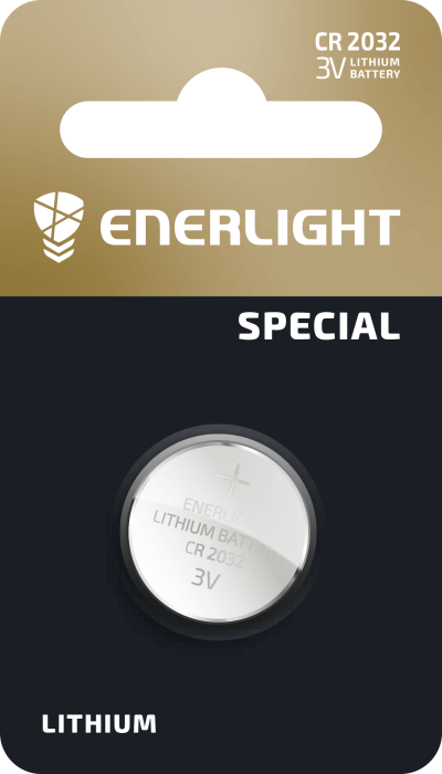 Батарейка Lithium CR 2032, BLI 1 шт, Enerlight [70320101]