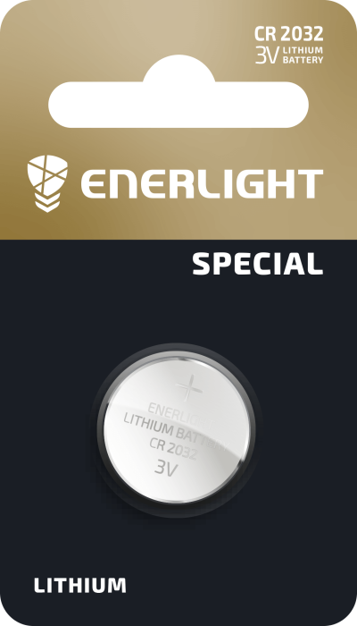 Батарейка Lithium CR 2032, BLI 1 шт, Enerlight [70320101]