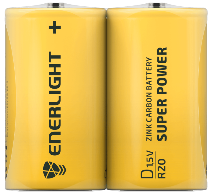 Батарейка Super Power D, FOL 2 шт, Enerlight [80200202]