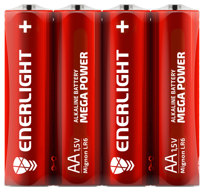 Батарейка Mega Power AA, FOL 4 шт, Enerlight [90060204]