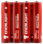 Батарейка Mega Power AAA, FOL 4 шт, Enerlight [90030204]