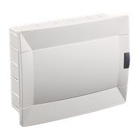 Щит на 12 автоматів для прихованого монтажу, з білими дверцятами, Makel [28001222]