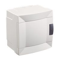 Щит на 4 автомати для відкритого монтажу, з білими дверцятами, Makel [28001227]