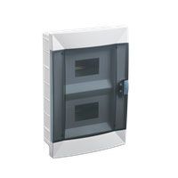 Щит на 16 автоматів 2-х рівневий для прихованого монтажу, з прозорими дверцятами, Makel [28001426]