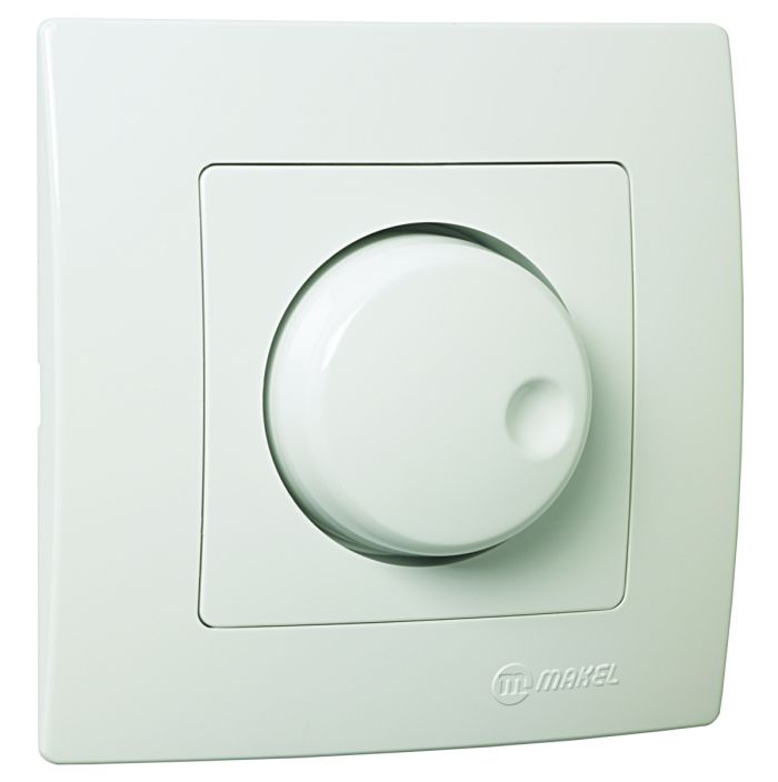 Світлорегулятор поворотний Lilium Natural Kare, білий, Makel [32001011]