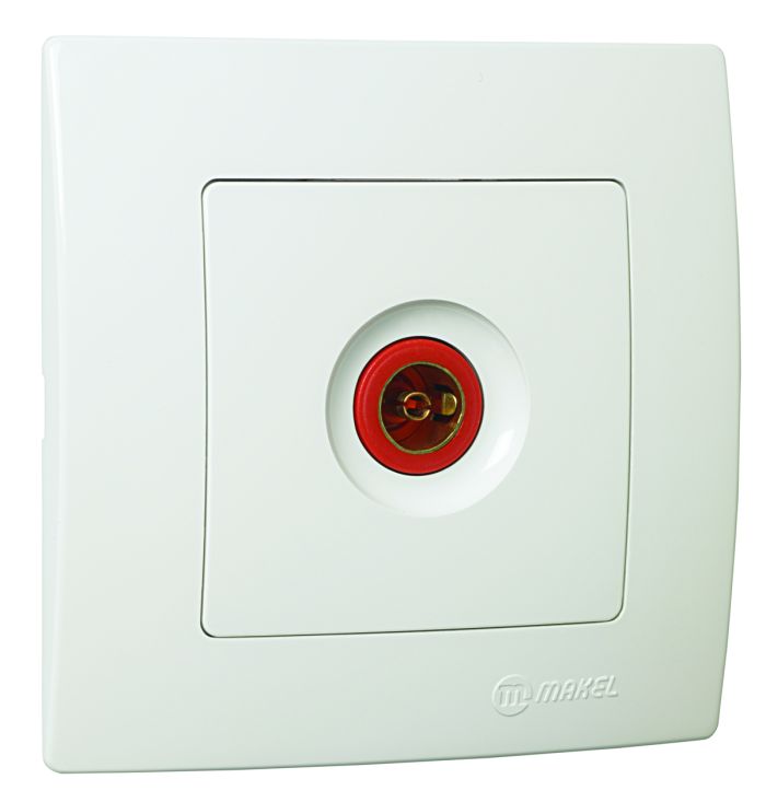 Розетка TV кінцева Lillium Natural Kare, білий, Makel [32001027]