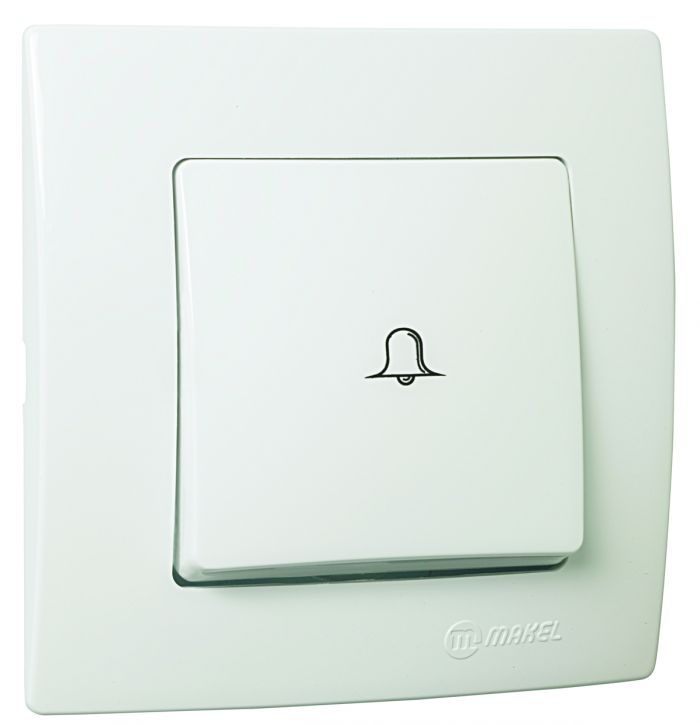 Кнопка дзвінка Lillium Natural Kare, без підсвітки, білий, Makel [32001050]