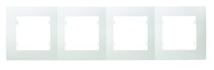 Рамка чотиримісна горизонтальна Lilium Natural Kare, білий, Makel [32001704]