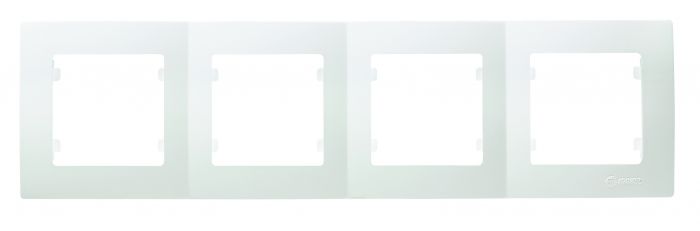Рамка чотиримісна горизонтальна Lilium Natural Kare, білий, Makel [32001704]