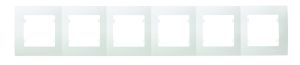 Рамка шестимісна горизонтальна Lilium Natural Kare, білий, Makel [32001706]