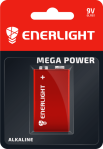 Батарейка Mega Power 6LR61, BLI 1 шт, Enerlight [90220101]